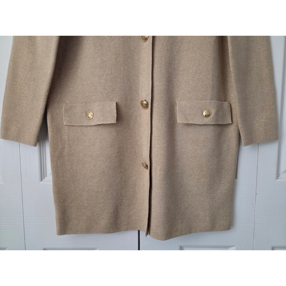 J. Crew Giselle Long‎ Sweater Blazer XS Beige Cotton NWT $168 CF095 - Picture 3 of 7